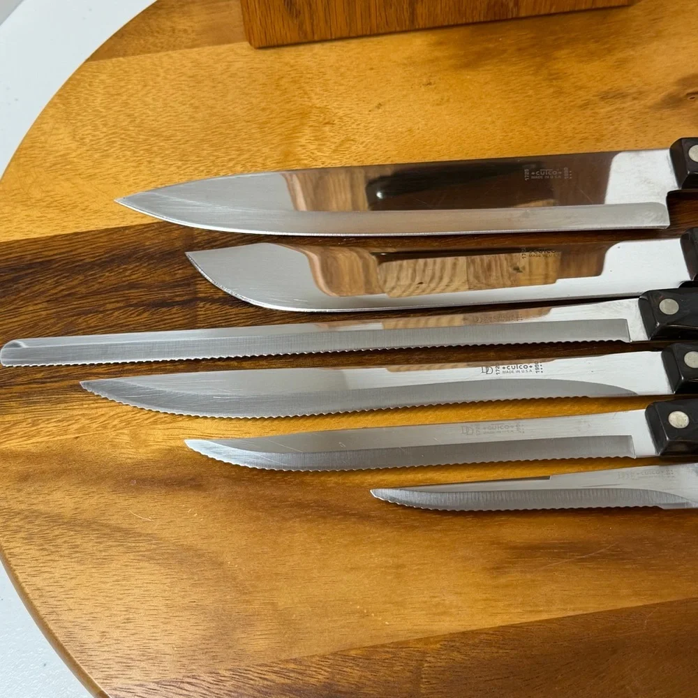 Cutco Knife set from 1989-90, 1721 1722 1723 1724 1725 & 1729 plus Island Block - Picture 14 of 17